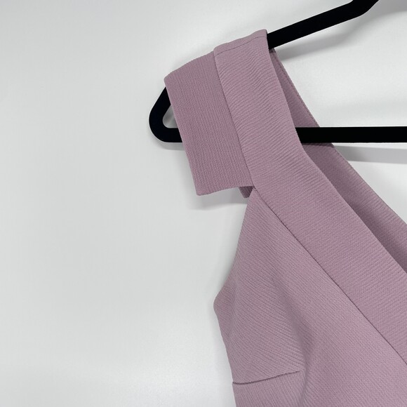 ASOS Womens Lavender Off-Shoulder V-Neck Bodycon Fairy Core Midi Dress Size 6 - Picture 3 of 8